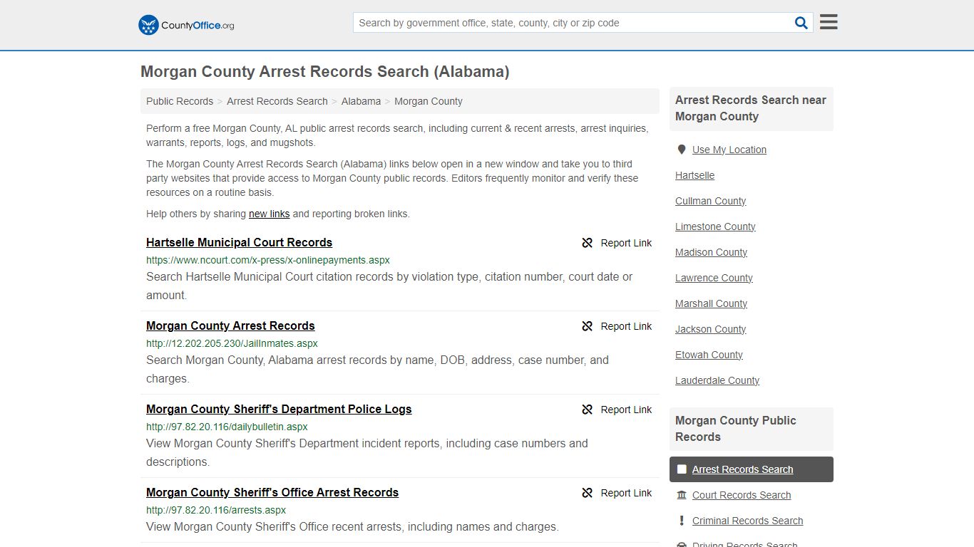 Arrest Records Search - Morgan County, AL (Arrests & Mugshots)
